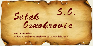 Selak Osmokrović vizit kartica